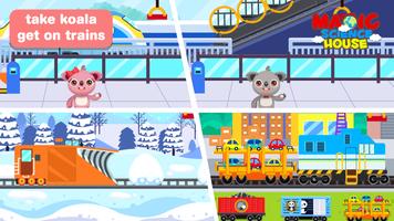Kids Train Game: Design Drive Puzzles Coloring تصوير الشاشة 1