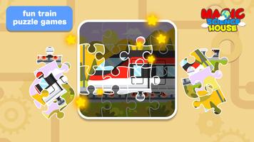 Kids Train Game: Design Drive Puzzles Coloring تصوير الشاشة 3