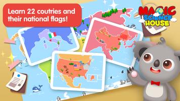 1 Schermata Preschool Geography Countries Kids Learn World Map