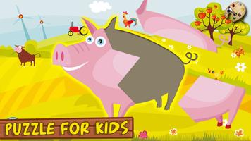 Farm Animals Puzzles Games 2+ پوسٹر