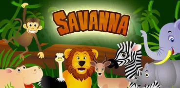 Savanna - Puzzles and Coloring