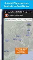 Australia Snow Map Affiche