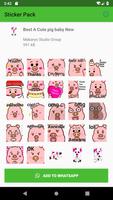 New Cute Pig Stickers For WAStickerApps 2019 Pack capture d'écran 1