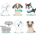 Amazing Cute Puppy Stickers WAStickerApps New 2019 icône
