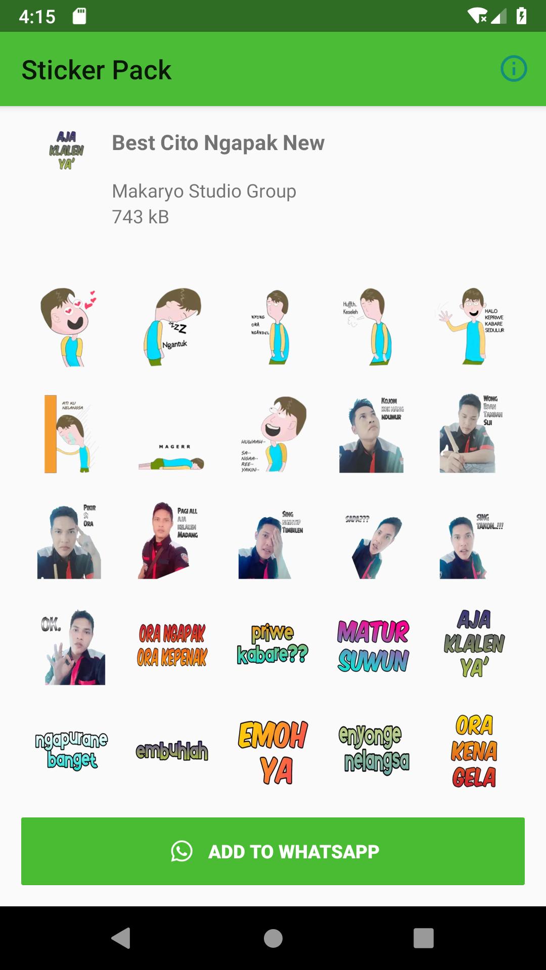 Pack Jawa Stiker For Wastickerapps Ngapak New 2019 For Android