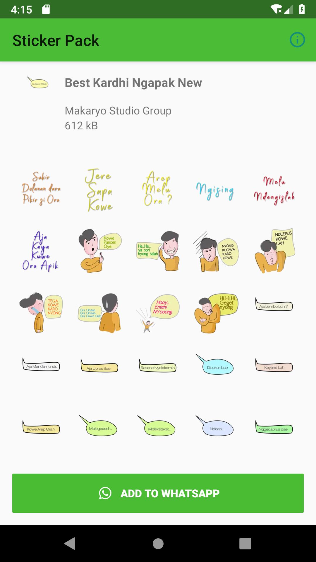 Pack Jawa Stiker For Wastickerapps Ngapak New 2019 For Android