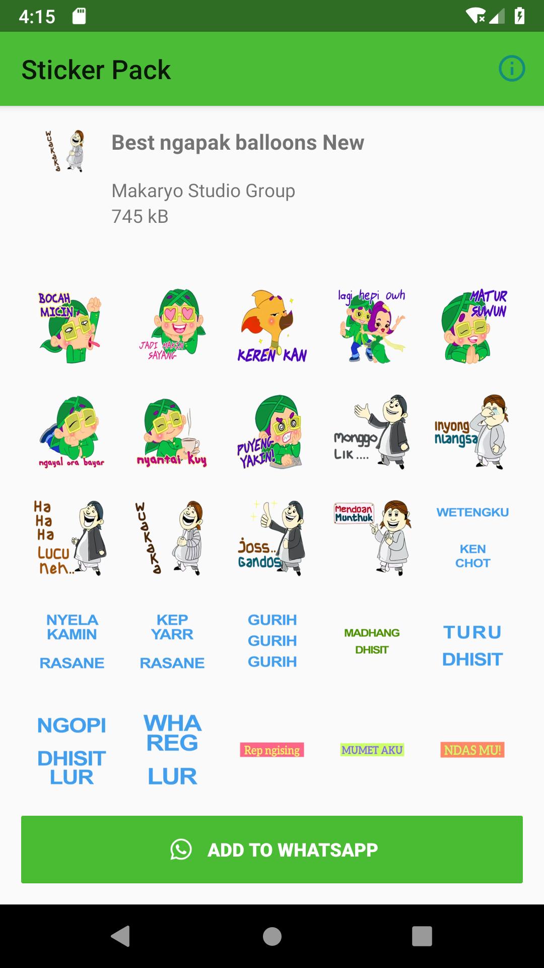 Pack Jawa Stiker For Wastickerapps Ngapak New 2019 For Android