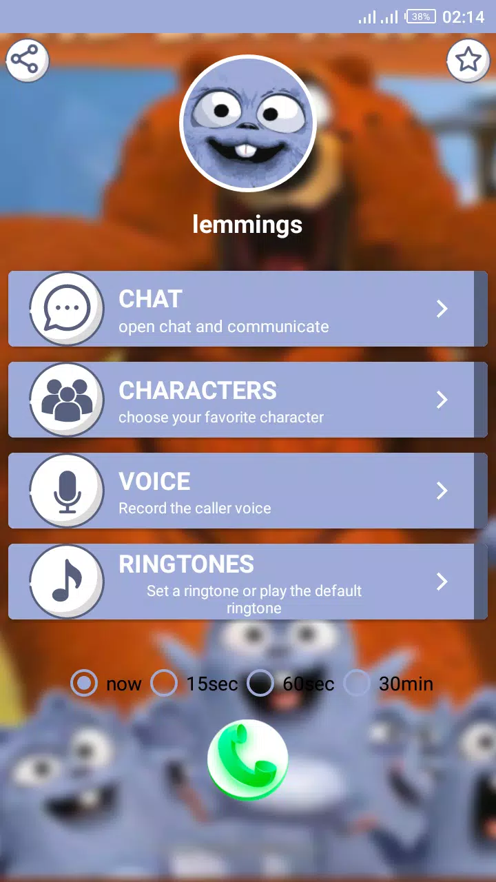 Grizzy Lemmings Fake Call para Android - Download