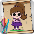 Как рисовать милая девушка APK