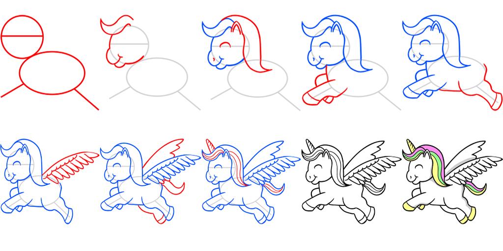 Cara Menggambar Unicorn - GambarYuk