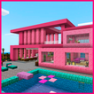 ”Pink house with furniture. Cra