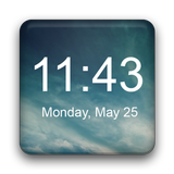 Widget de reloj digital icono