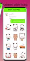 Animated White Panda Stickers capture d'écran 3