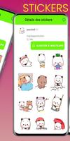 Animated White Panda Stickers capture d'écran 1