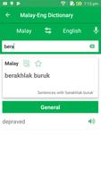 برنامه‌نما Malay English Dictionary عکس از صفحه