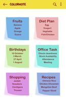 Color Notes App: To Do Lists N Affiche