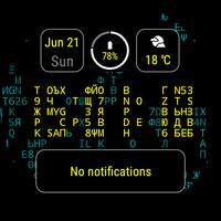 Text Grid Watch Face الملصق