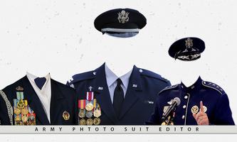 New Army Suit Photo Maker Affiche