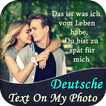German Text On My Photo