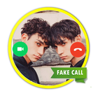 American Boys call you : Fake call and keu Thema icône
