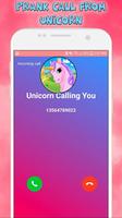 Cute Unicorn  : Fake call and video call Affiche