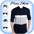 Man Blue Shirt Photo Suit иконка