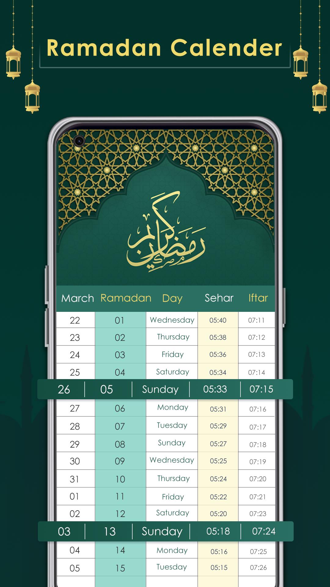 Ramadan Time Table 2023 Ramadan Time Table 2023