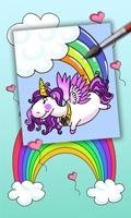 Unicorn Coloring Pages Affiche