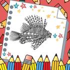 Lion Fish Mandala Coloring icône