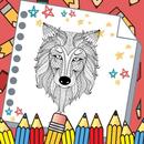 Wolf Mandala Coloring Game aplikacja