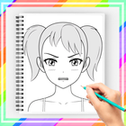 How to Draw Manga Girls Face icône