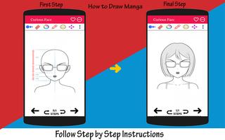 How to Draw Manga Girls Face capture d'écran 2