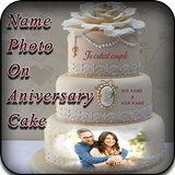 آیکون‌ Name photo on anniversary cake