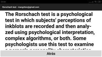 Rorschach test capture d'écran 1