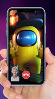 Video call of Among Us prank تصوير الشاشة 1