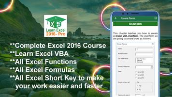Learn Excel 2016 (Pro) اسکرین شاٹ 3