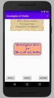 Investigator sheet for CoC poster