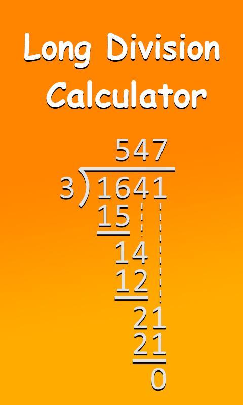 Long Division Calculator for Android - APK Download