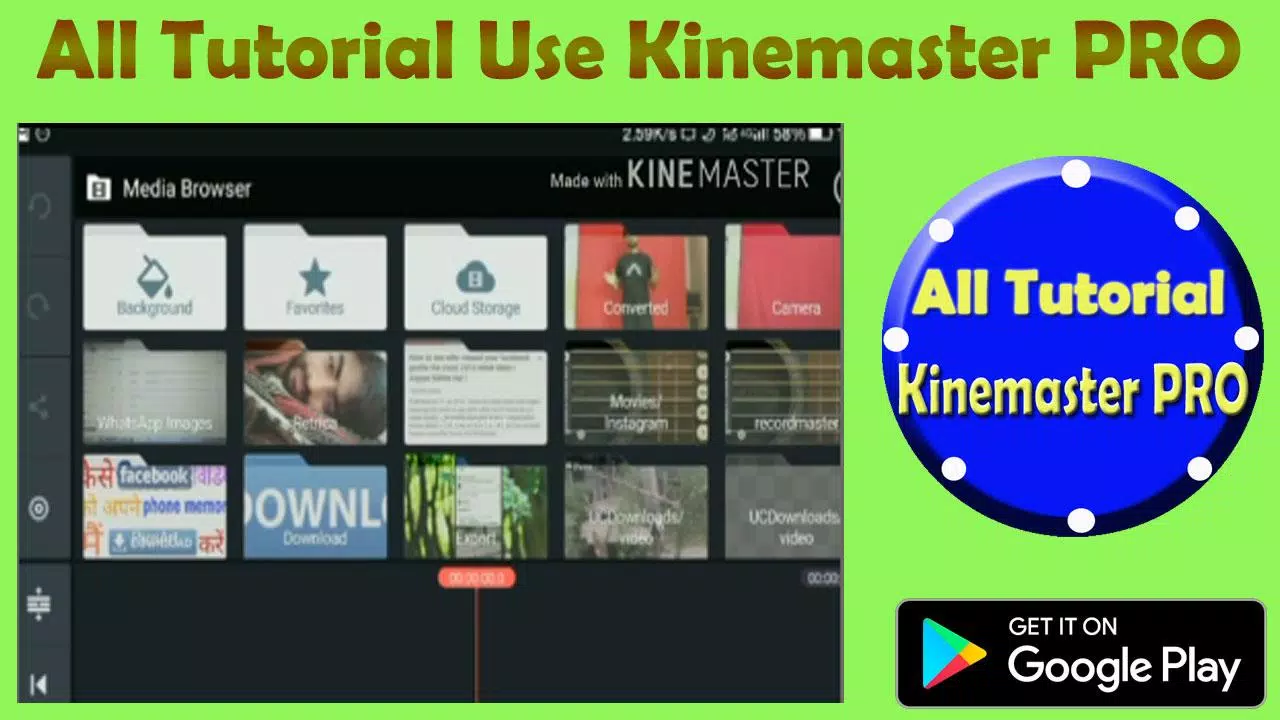All Tutorial Use Kinemaster PRO APK for Android Download