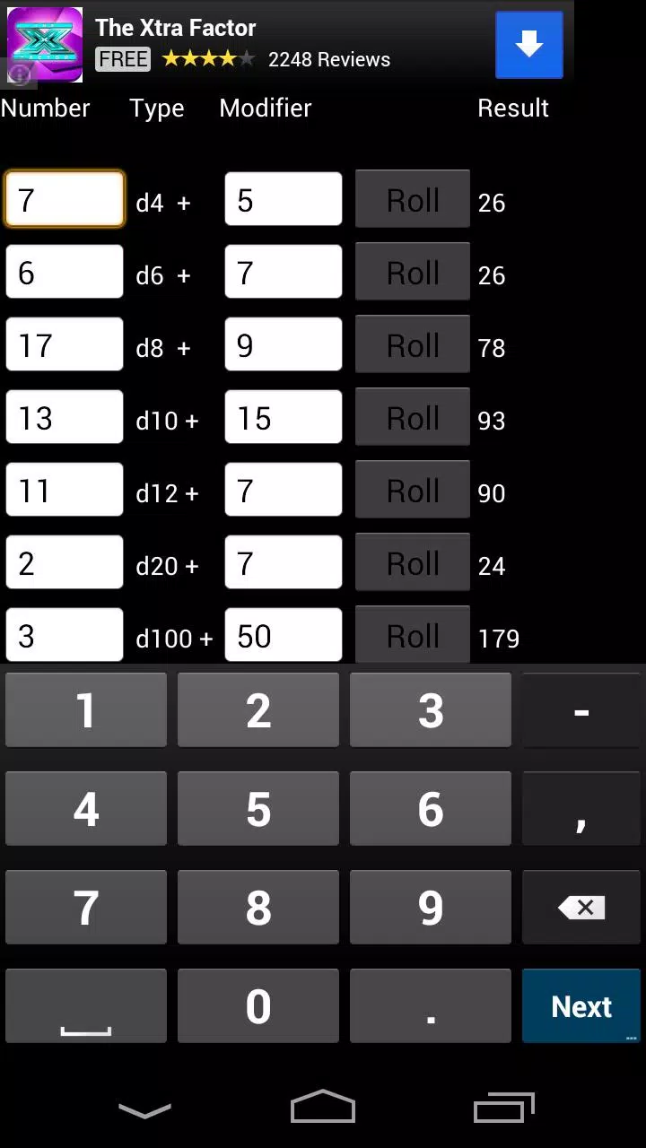 2 Dice Roller Calculator