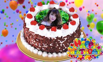 Photos on Birthday Cakes - Cake with name & photo poster