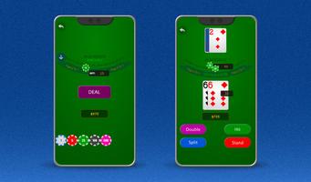 Blackjack card game स्क्रीनशॉट 1