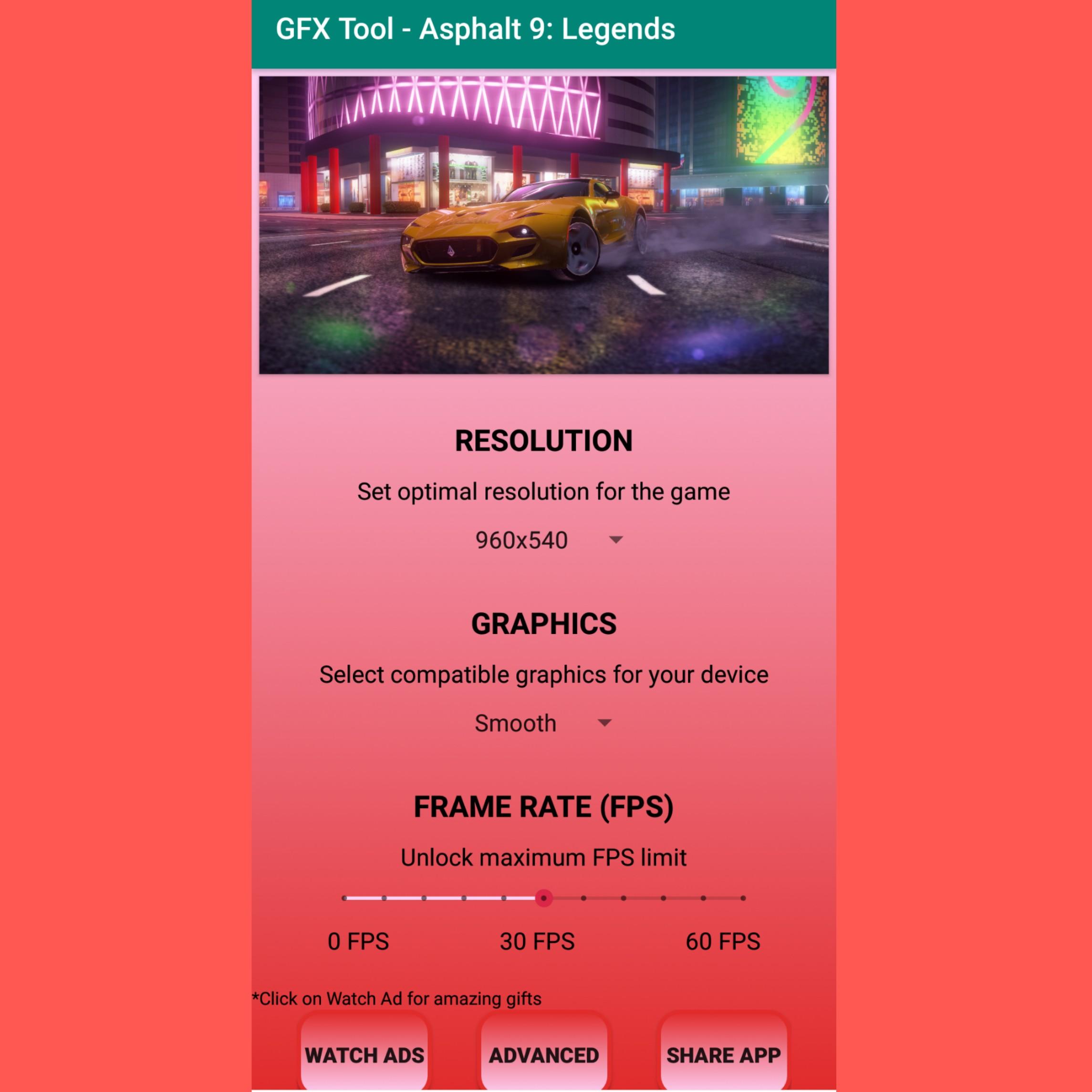 GFX Tool for Asphalt 9 Legends for Android - APK Download - 