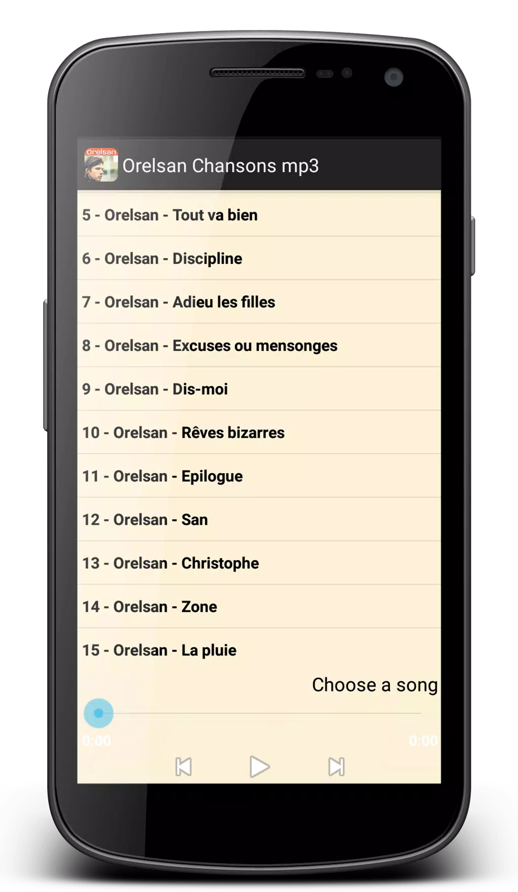 Orelsan Chansons mp3 APK pour Android Télécharger