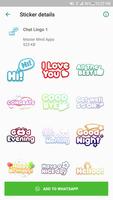 Chat Lingo Text Stickers - WAS Affiche