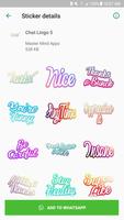 English Text Stickers Affiche