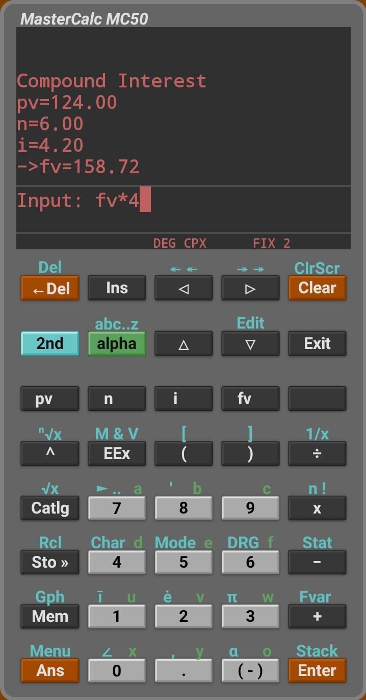 MC50 Calculadora Programable La Última Versión 3.02A para Android