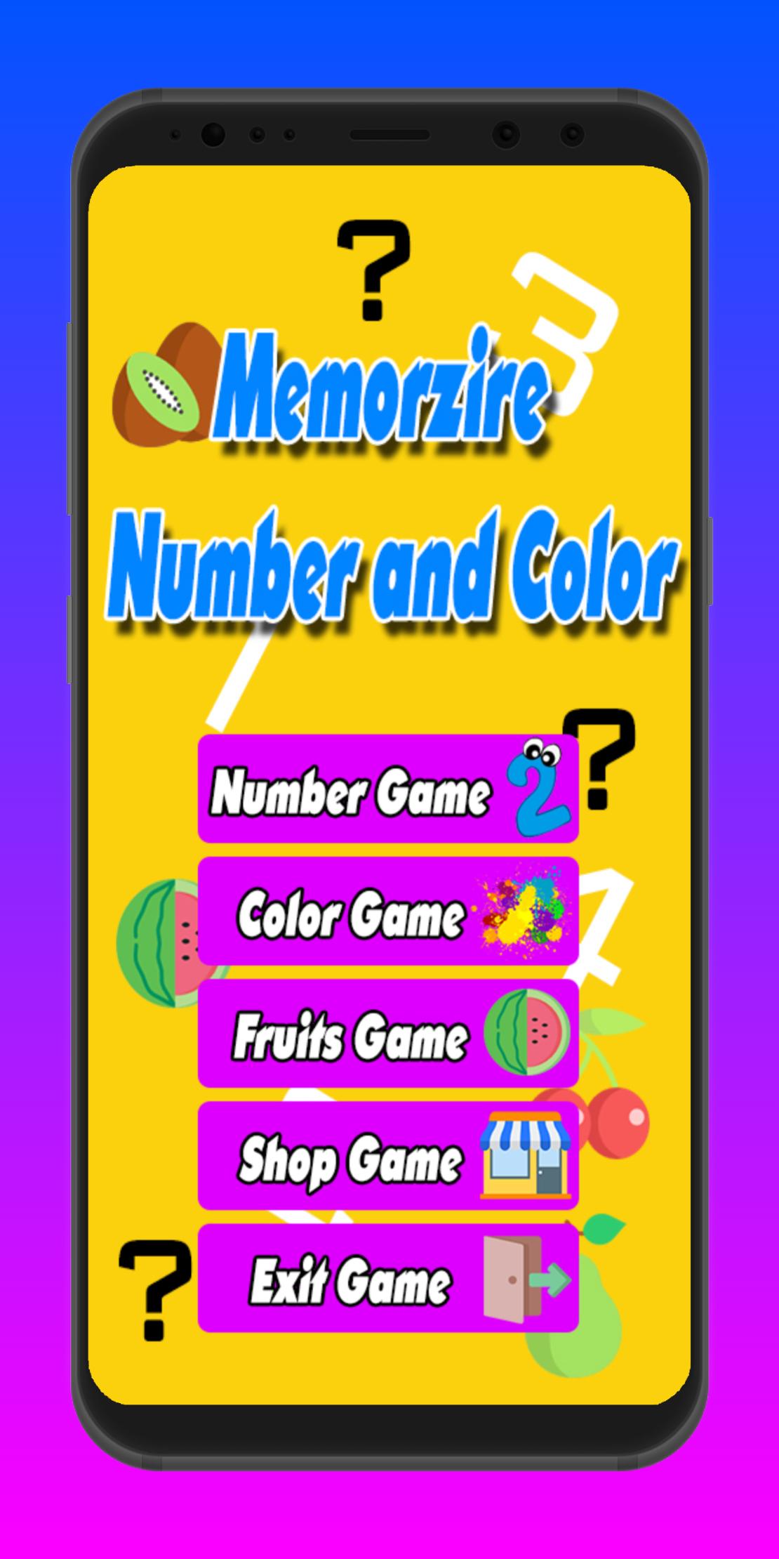 Memorize Numbers and Colors APK for Android Download