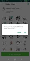 برنامه‌نما Cute Panda Sticker Pack - WAStickerApps New عکس از صفحه