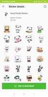 Cute Panda Sticker Pack - WAStickerApps New скриншот 3